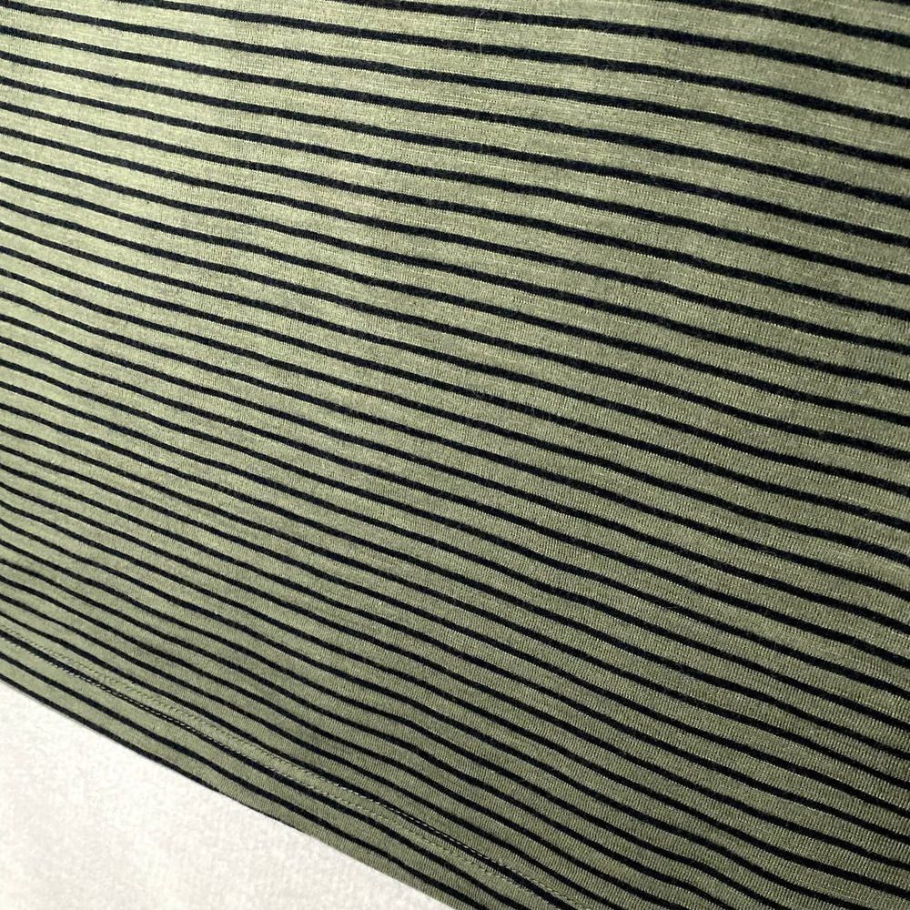 Mossimo Supply Co. Long Sleeve V-Neck Striped T-Shirt Green Black Size XL Tee - Picture 4 of 9
